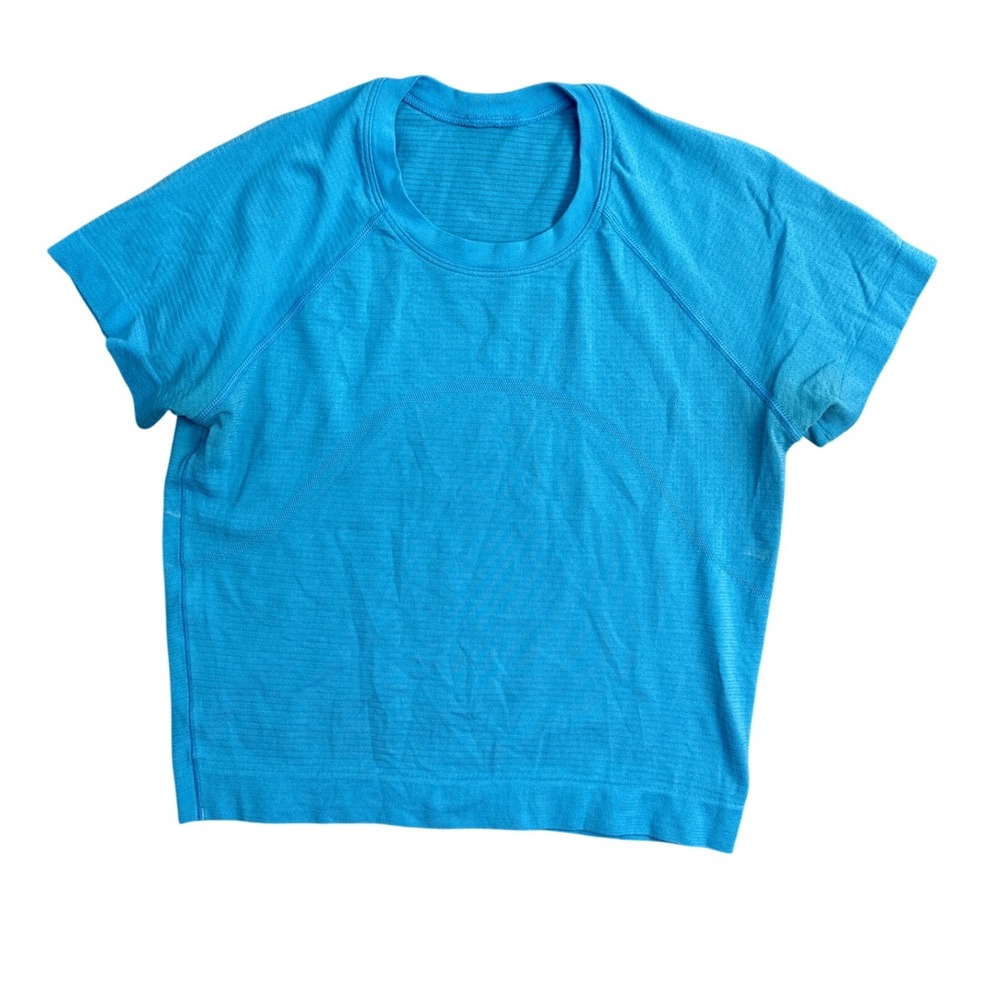 Lululemon Swiftly Tech Short Sleeve 2.0 Race Length Blue Shirt Women Size 4